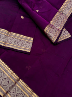Zari Touched Mangalavastaram - dark deep purple