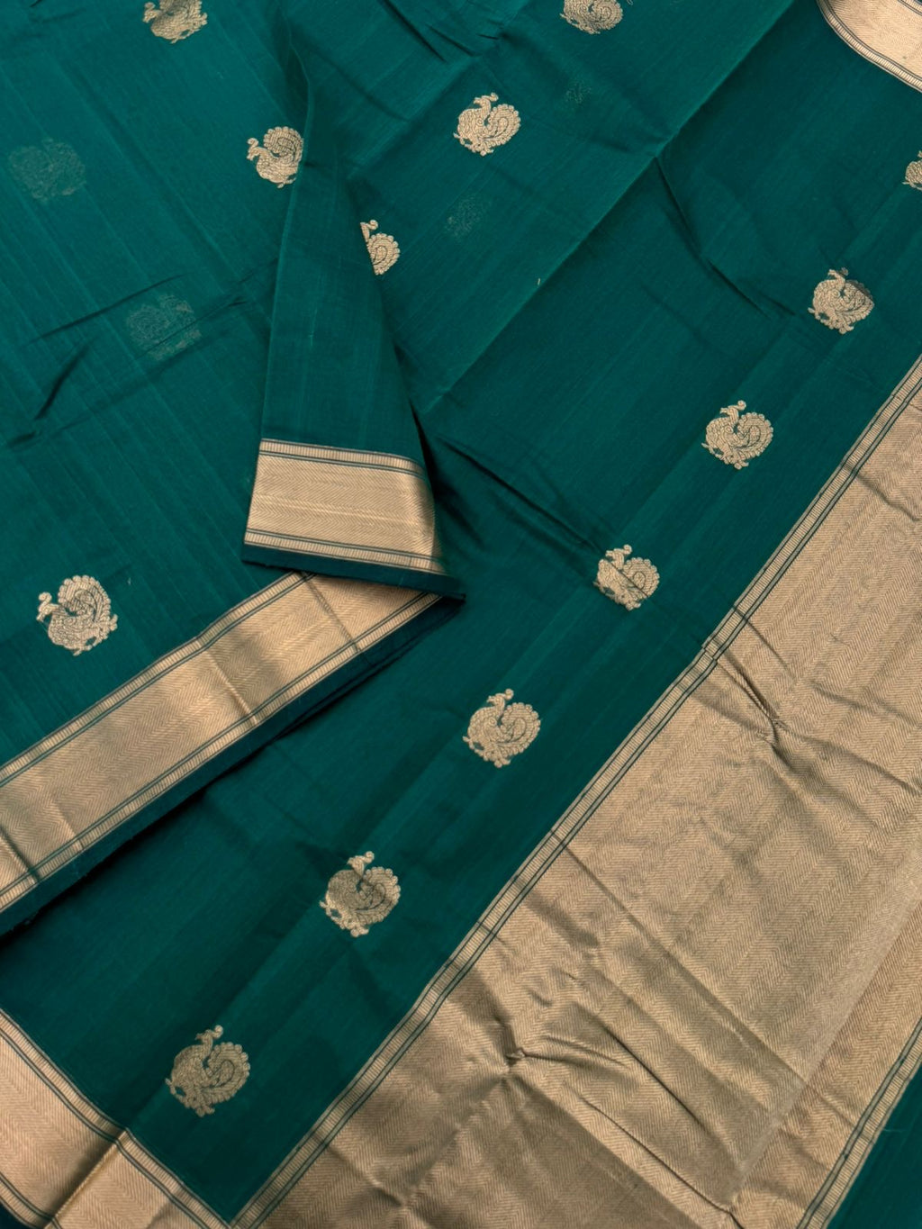 Zari Touched Mangalavastaram - stunning core of emerald green