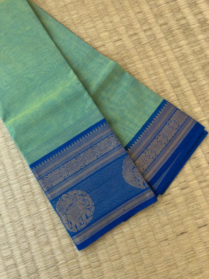 Kanchi X Chettinad - aqua dual tone