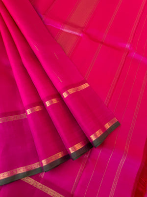 Album Untouched - deep dark traditional pink with malli mokku woven buttas with retta pett woven borders