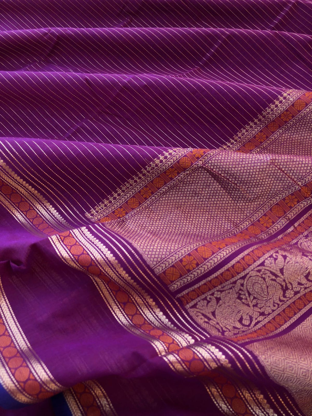 Mangalavastaram - amazing deep purple Vairaoosi with traditional