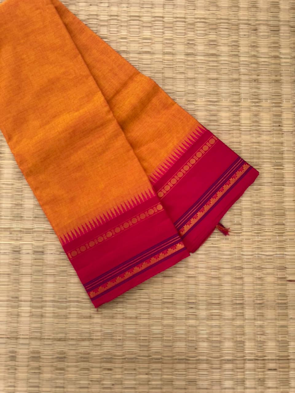 Kanchi X Chettinad - peach orange