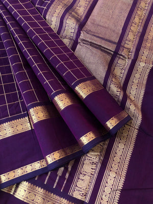 Mangalavastaram - Zari Touched - deep purple muthukattam