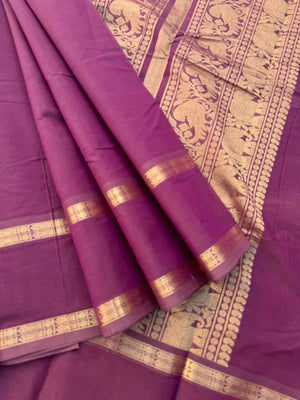 Zari Touched Mangalavastaram - dusky pink and gold