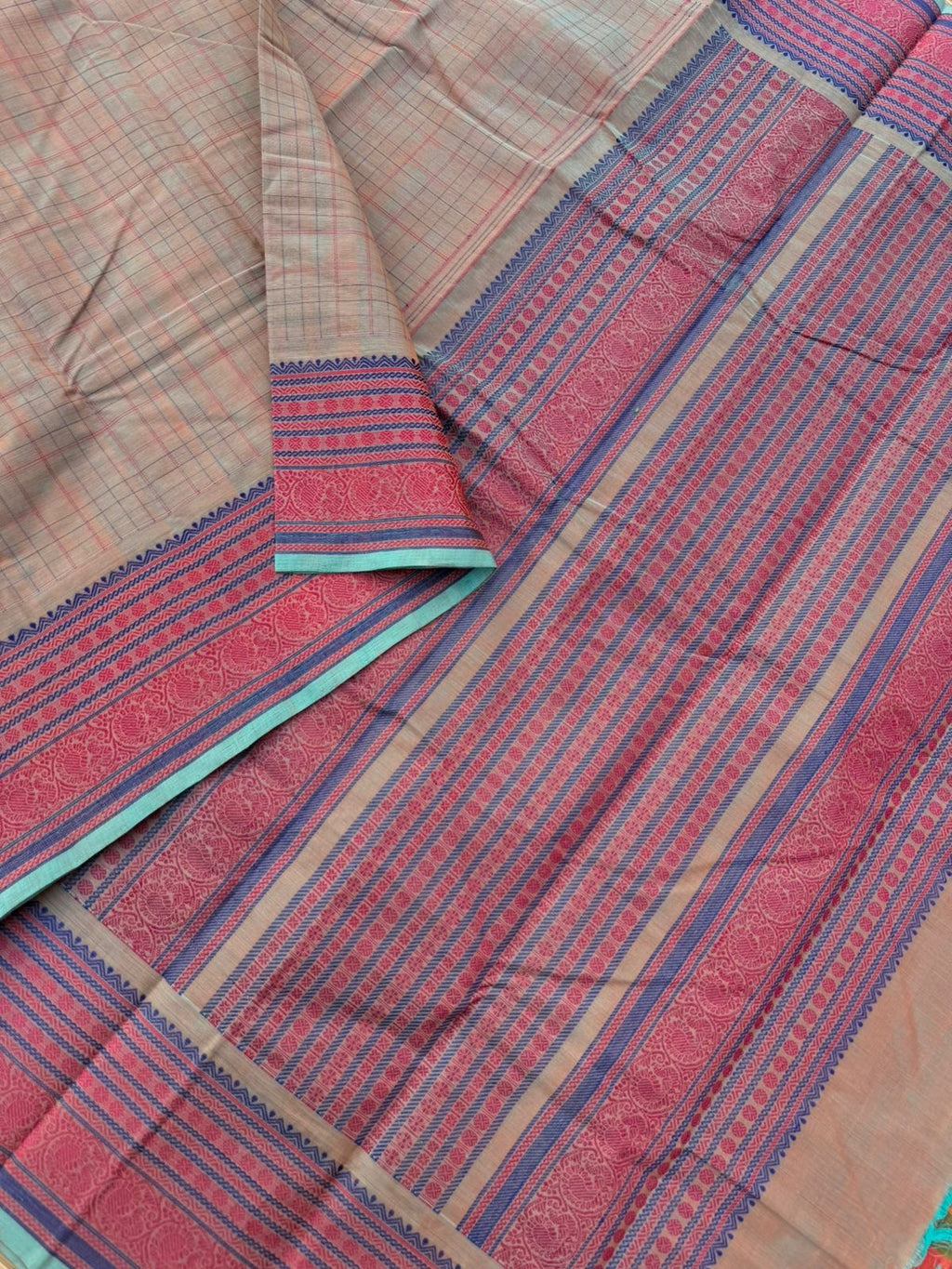 Mangalavastaram - a dual tone with grand woven borders and pallu