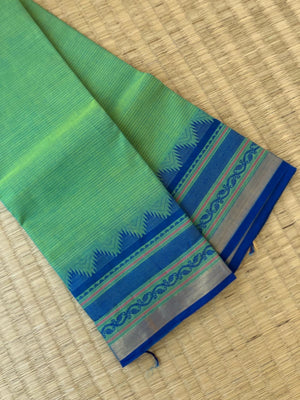 Kanchi X Chettinad - aqua and grape green mixed