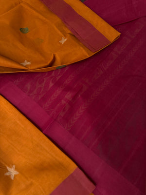 Pragatham - Contrast Play - mustard and red