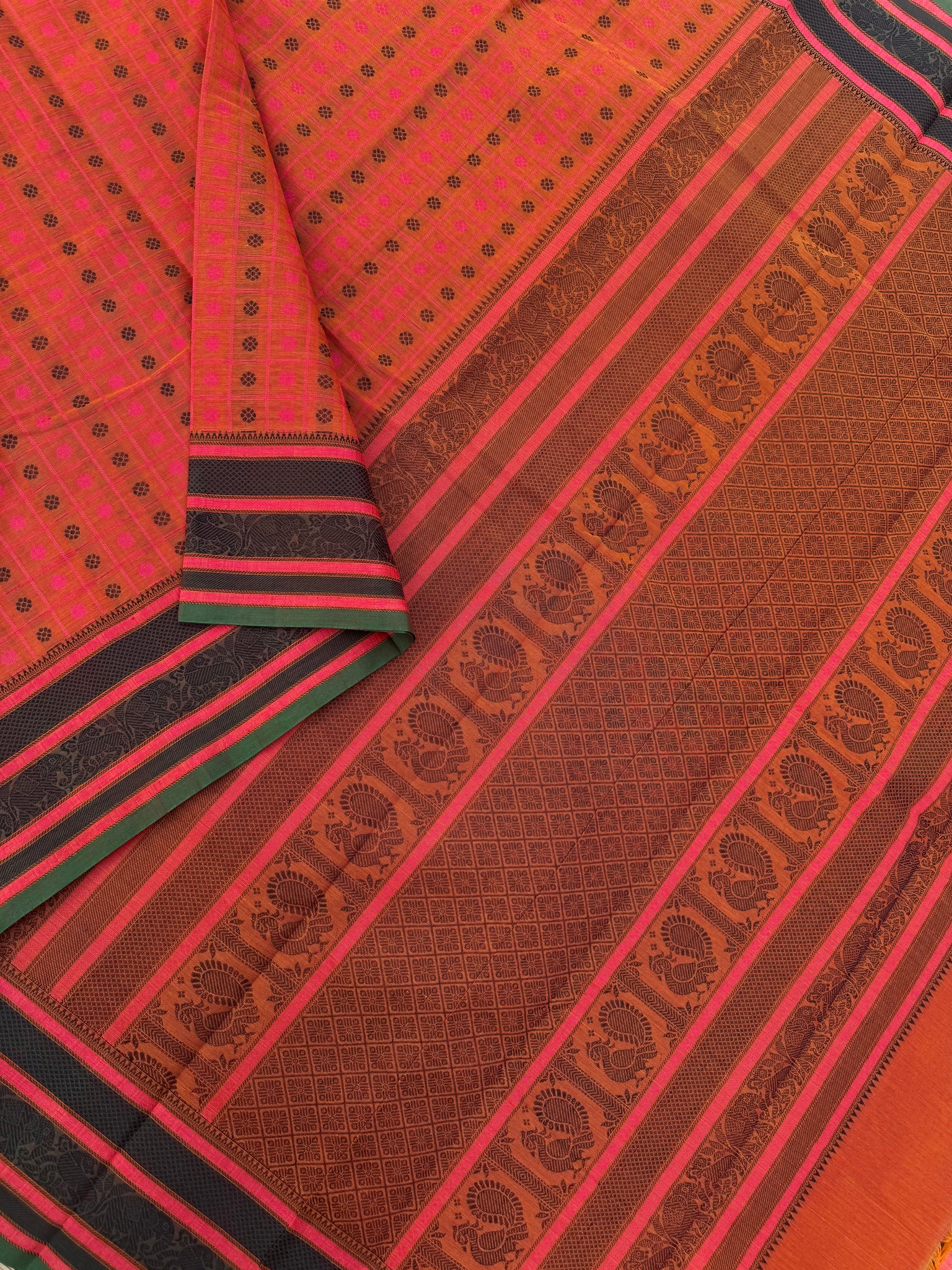 Mangalavastaram - rustic orange 1000 buttas
