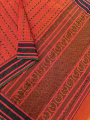 Mangalavastaram - rustic orange 1000 buttas