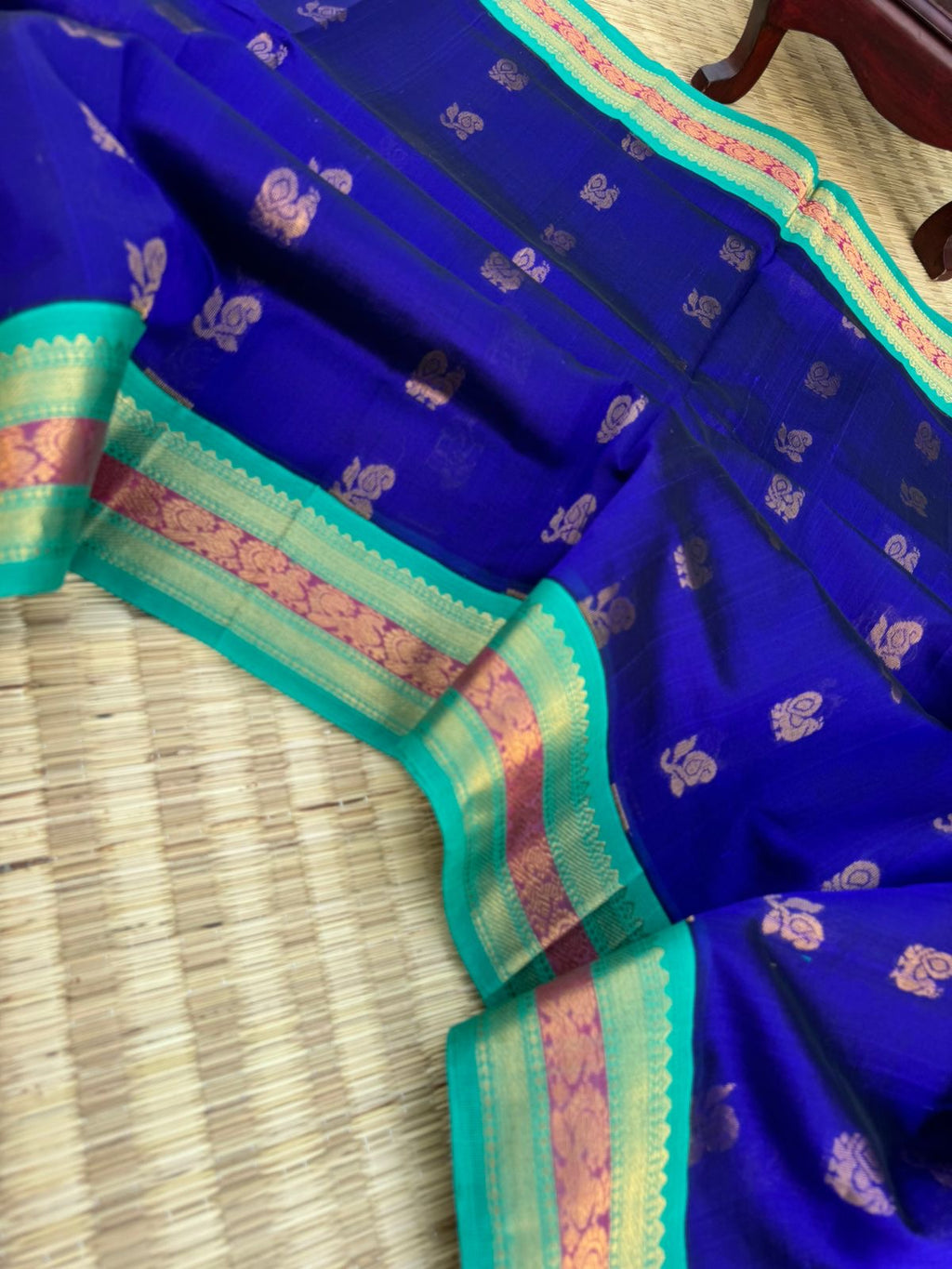Korvai Silk Cottons - ms blue and teal