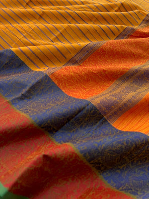 Mangalavastaram - a grandest mustard veldhari with grand border