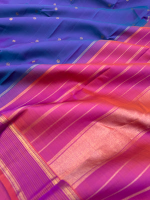 Diwali Edits - Kanchivaram For All Occasions - stunning violet blue purple simple and elegant kanchivaram