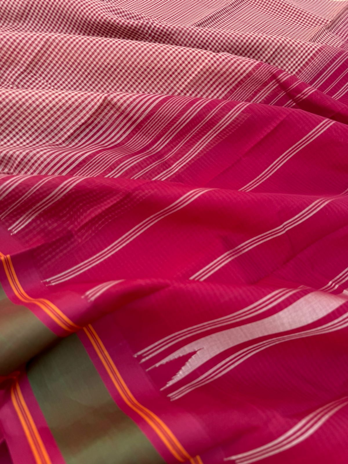 Signature Silk Cotton - cream and aaraku kasa kasa kattam