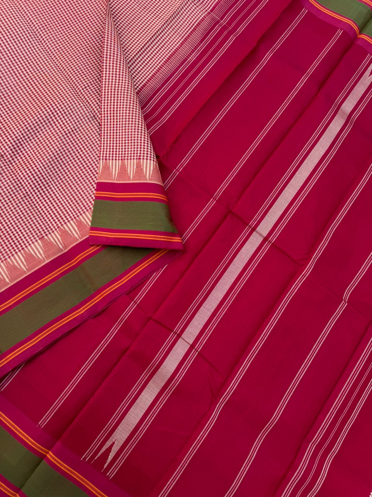 Signature Silk Cotton - cream and aaraku kasa kasa kattam