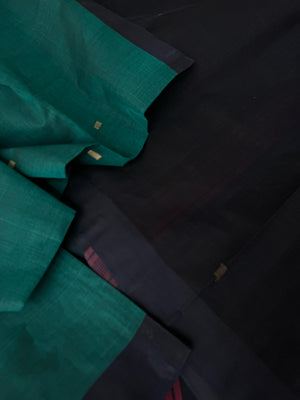 Pragatham - Contrast Play - burnt blue and navy blue