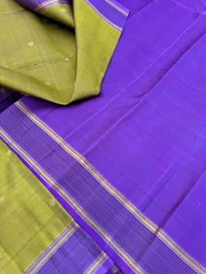 Album Untouched - gorgeous algae green and December poo violet vairaoosi borders with woven buttas