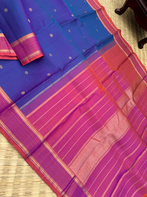 Diwali Edits - Kanchivaram For All Occasions - stunning violet blue purple simple and elegant kanchivaram