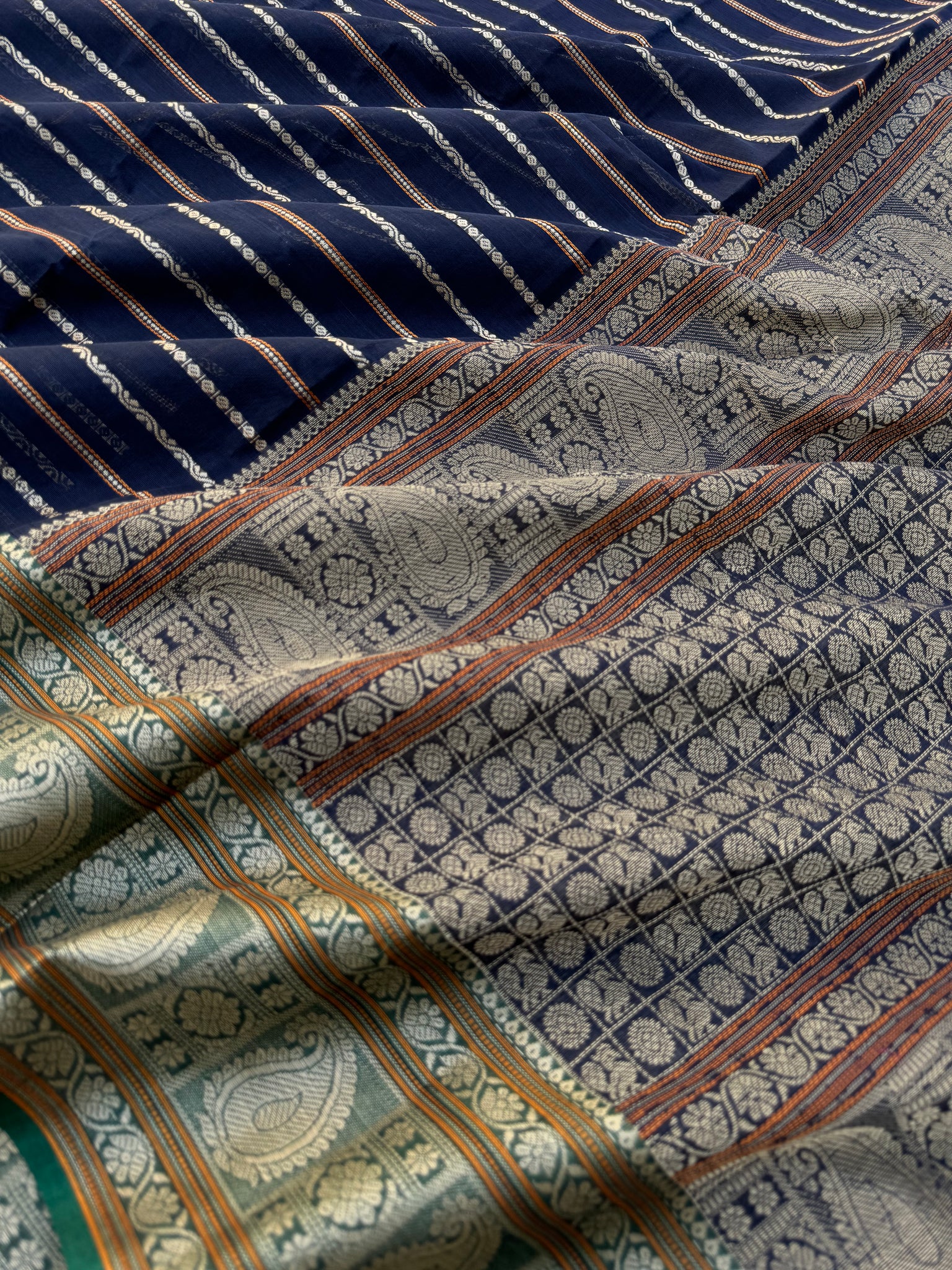 Mangalavastaram - mid night blue veldhari