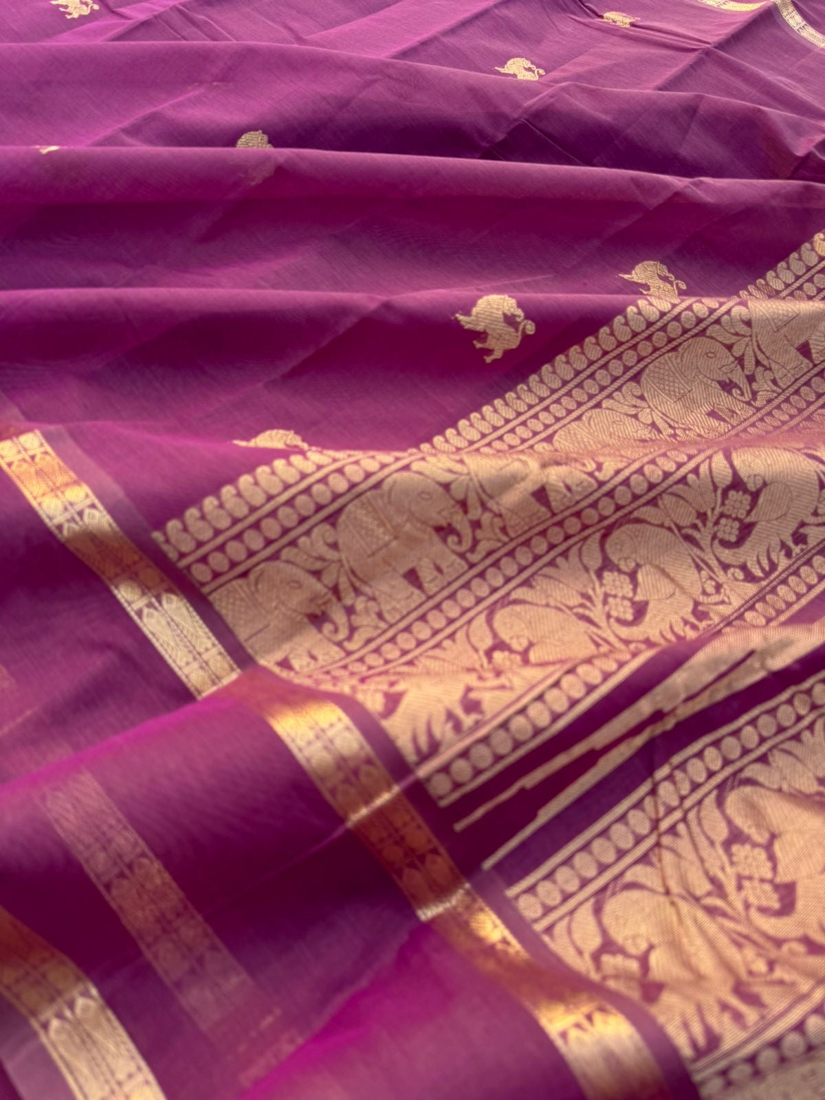 Zari Touched Mangalavastaram - dusky pink and gold