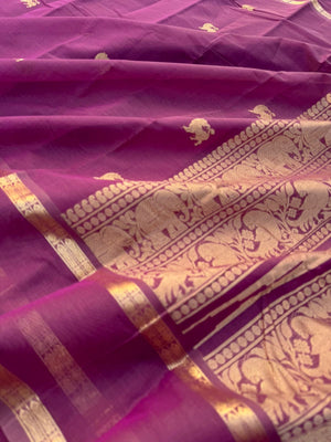 Zari Touched Mangalavastaram - dusky pink and gold