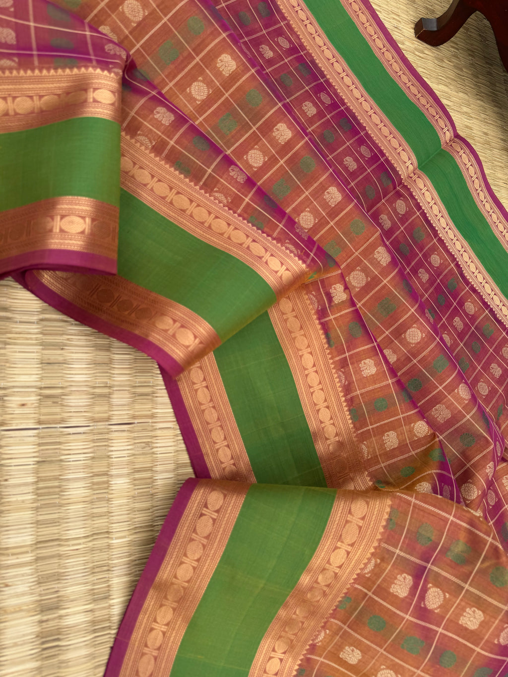 Woven Motifs Silk Cotton - a short keva tone 1000 buttas