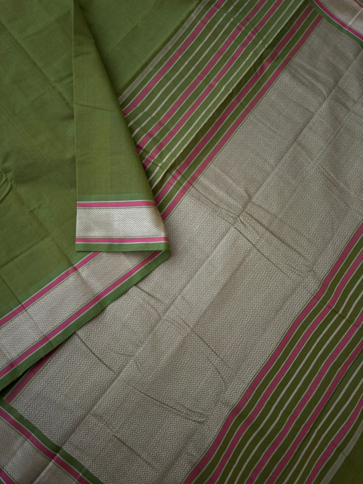 Mangalavastaram - deep olive green