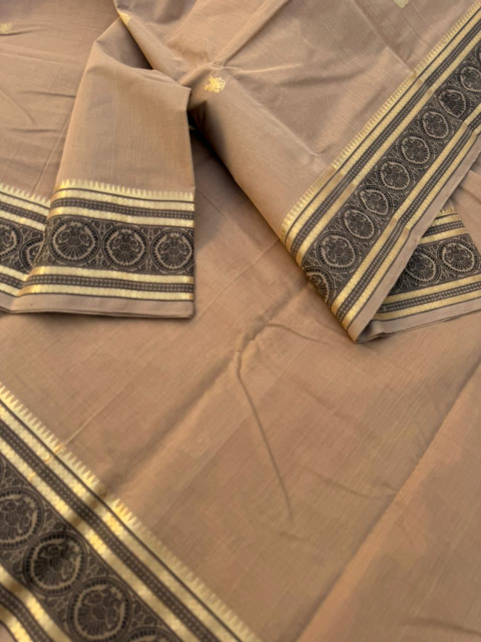 Zari Touched Mangalavastaram - sandal wood tone