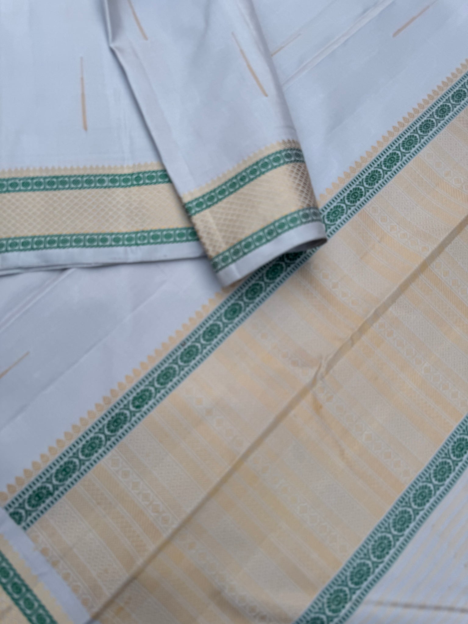 Woven from Memories - Stunning No Zari Kanchivarams - a beautiful pastel silver grey rain drops woven buttas for people who love small borders