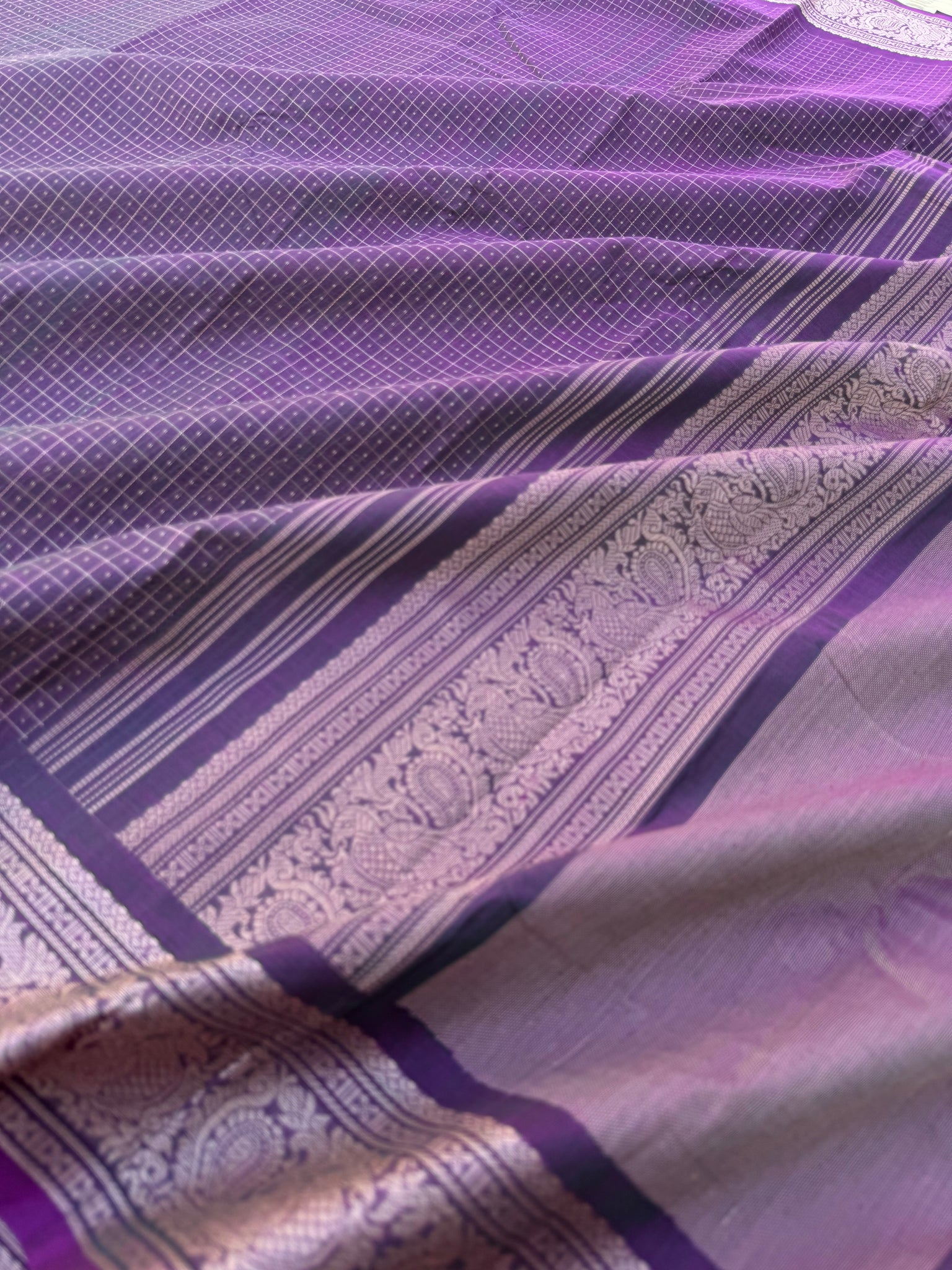 Mangalavastaram - purple short green lakshadeepam