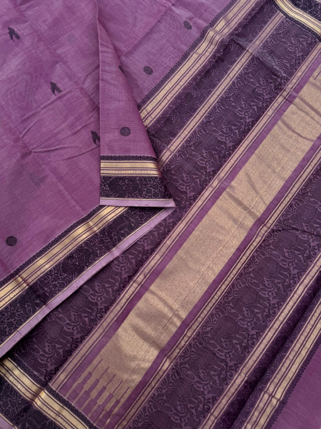 Zari Touched Mangalavastaram - dusky blackcurrant tone