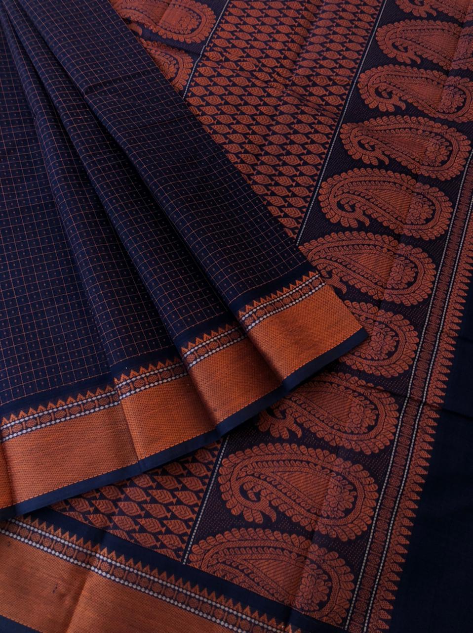 Mangalavastaram - mid night blue black Lakshadeepam