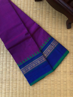 Aura - All Day Chettinad - violet purple and blue borders