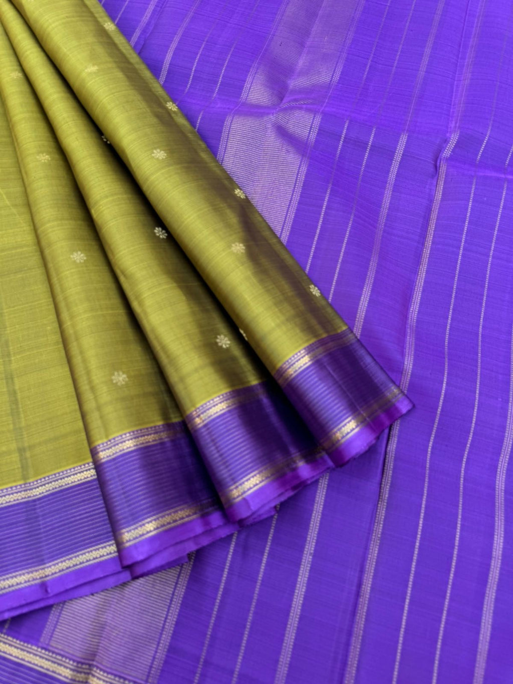 Album Untouched - gorgeous algae green and December poo violet vairaoosi borders with woven buttas