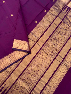 Zari Touched Mangalavastaram - deep vadamalli and gold