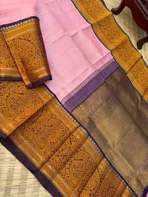 Truly Vintage - a pastel dusky pink ! This saree alone In pic looks like deep pink but in person this sober pink! Especially if u want a idea of colour for this saree kindly reach us !