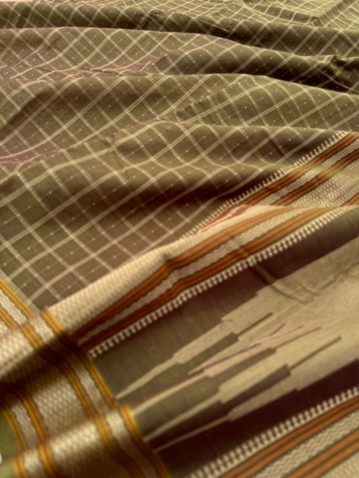 Mangalavastaram - rusty algae green a unique shade with pooja saree