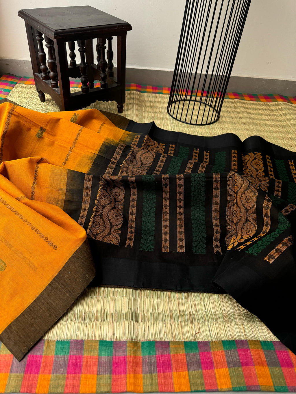 Pragatham - Contrast Play - mustard and black