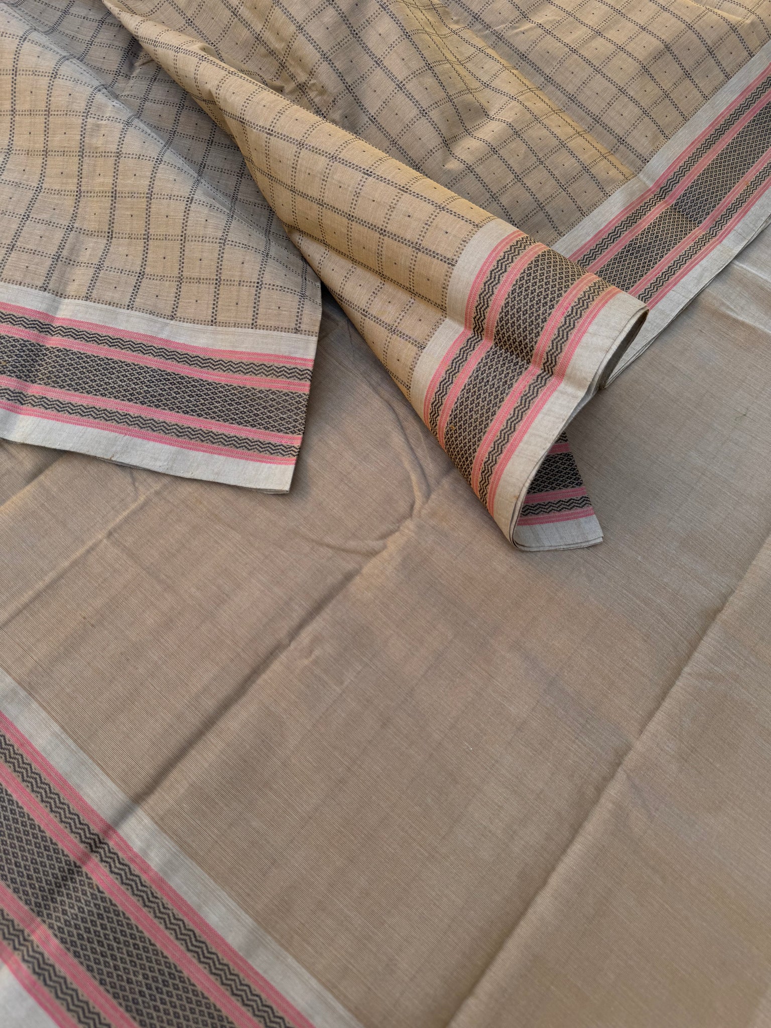 Mangalavastaram - deep beige pooja saree