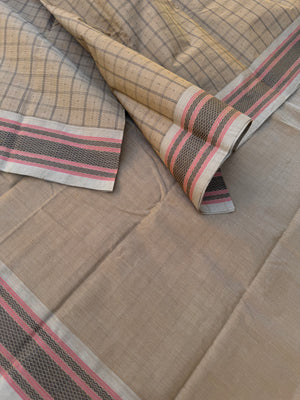 Mangalavastaram - deep beige pooja saree