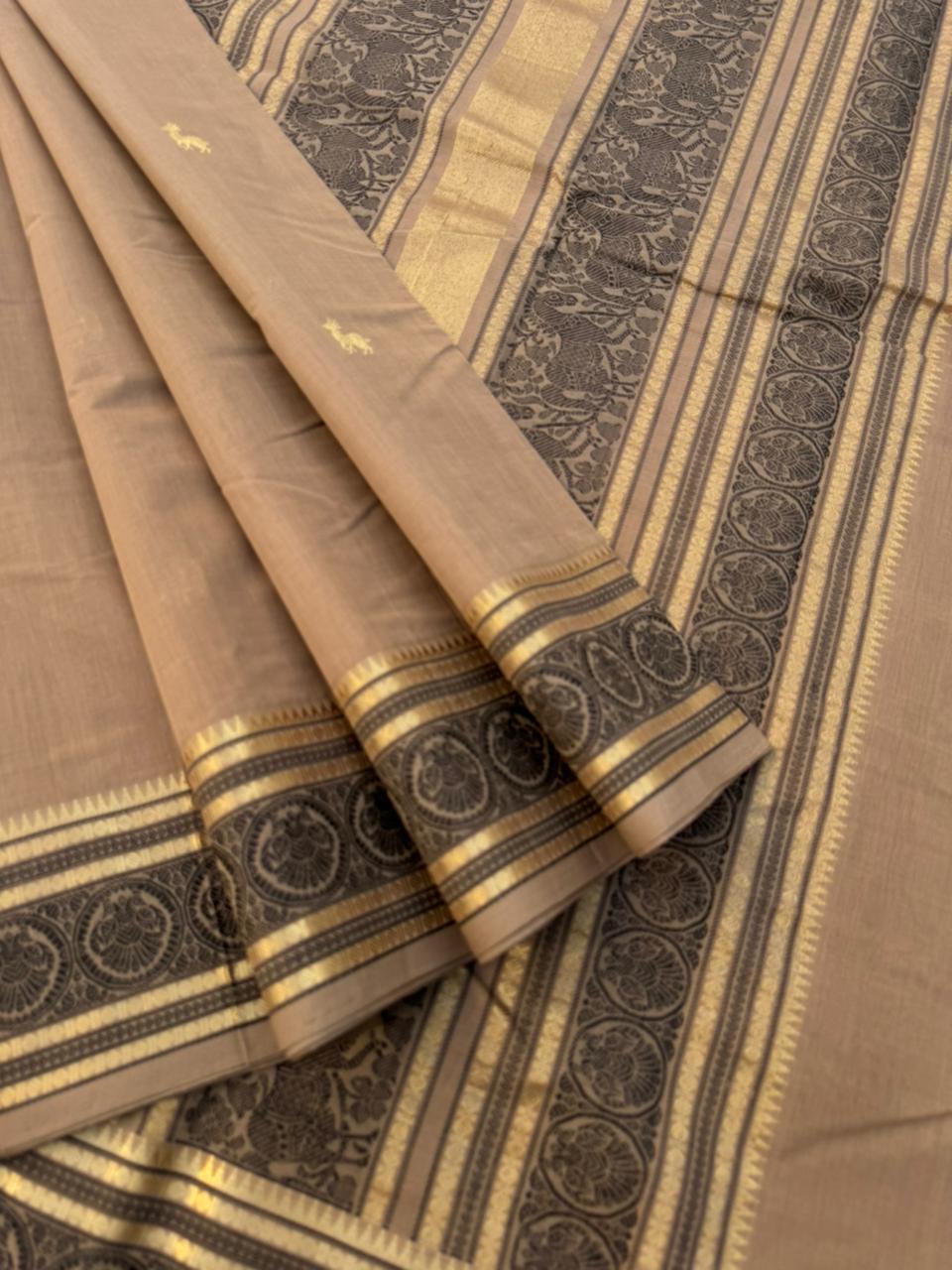 Zari Touched Mangalavastaram - sandal wood tone