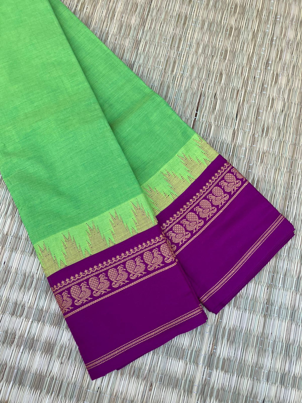 Korvai Stories - fresh green and purple