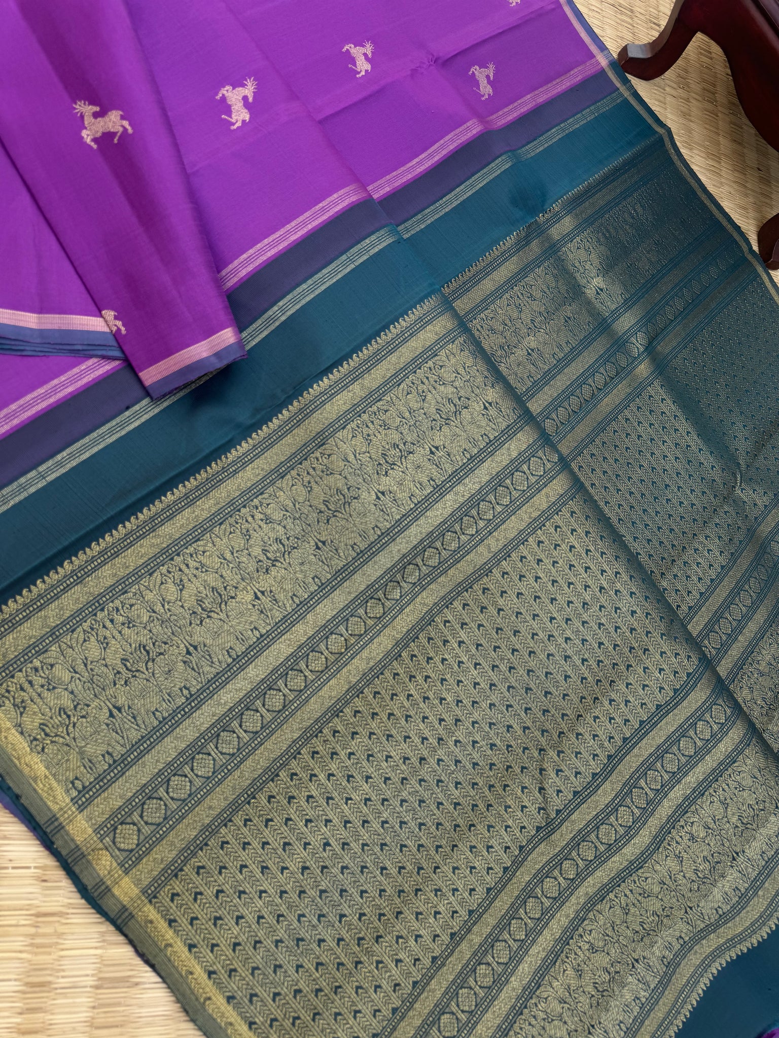 Swarnam - Kanchivarams woven for Generations -a borderless deer woven ...