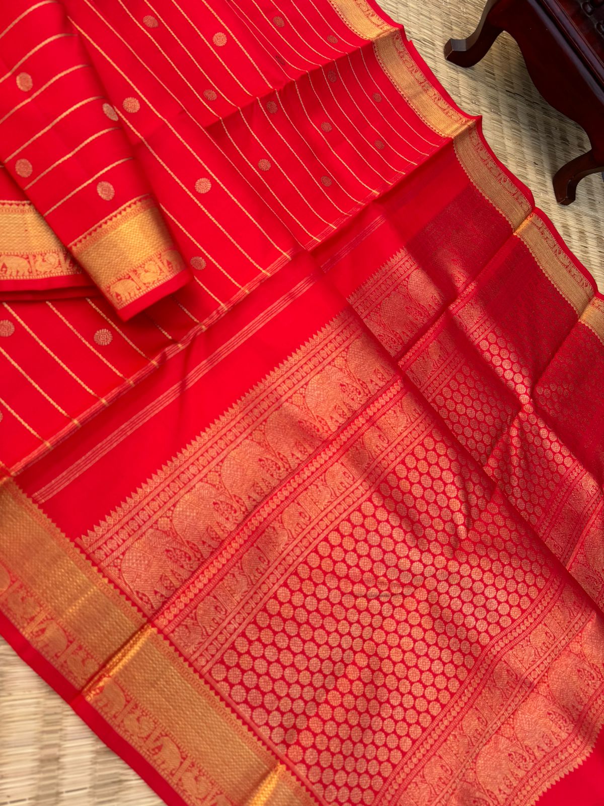 Roja - Our Bestselling Shade of red pink Kanchivarams -