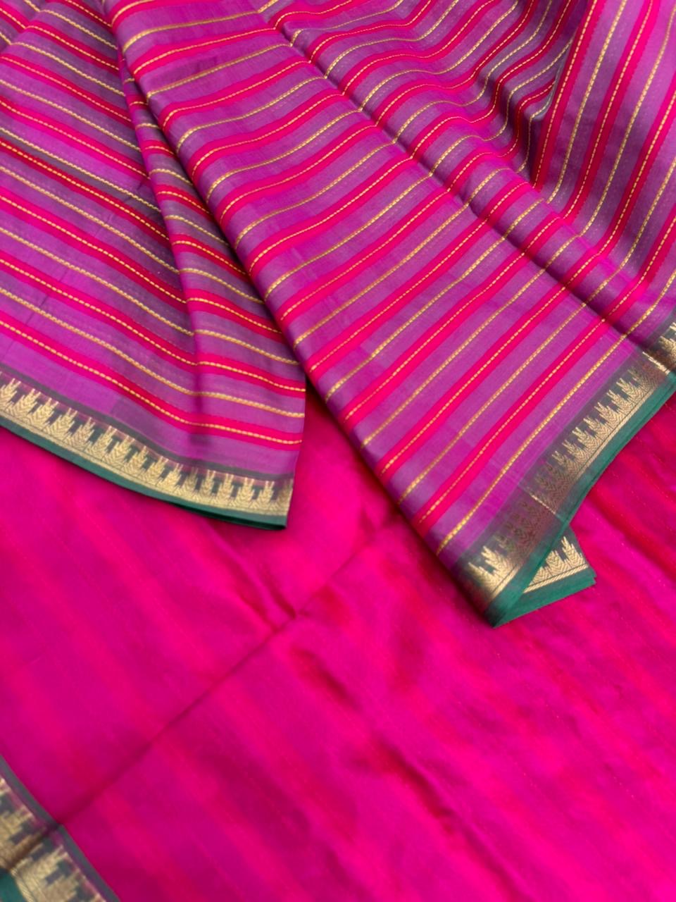 Woven Motifs Silk Cotton - deep dark pink shades for people who love small borders