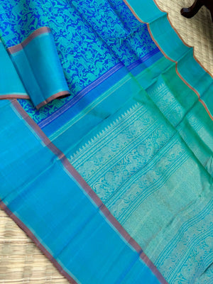Vanasingaram on Kanchivaram - shades of anandha blue vanasingaram is absolutely stunning and rare find