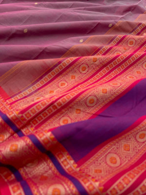 Mangalavastaram - stunning dual tone with meenakari weave borders