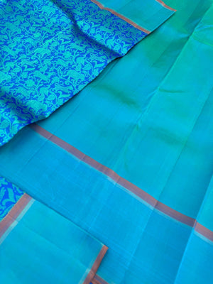 Vanasingaram on Kanchivaram - shades of anandha blue vanasingaram is absolutely stunning and rare find