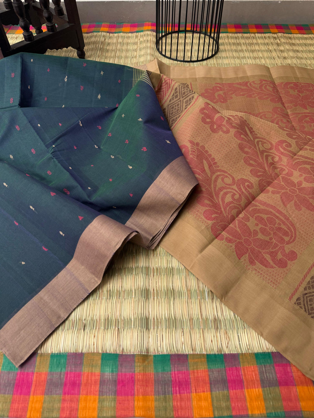 Pragatham - Contrast Play - deep dual tone blue green