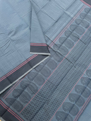Mangalavastaram - ash grey and black lakshadeepam