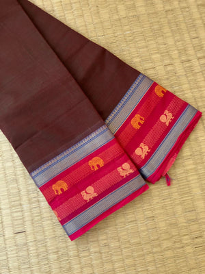Kanchi X Chettinad - deep maanthulir brown